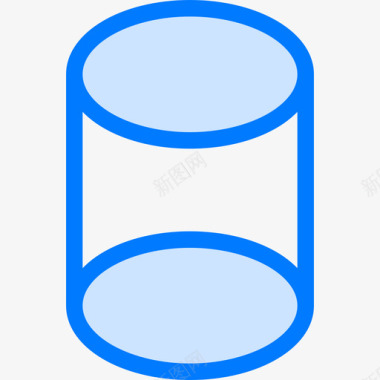圆柱艺术2蓝色图标图标