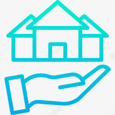 150保险房地产150梯度图标图标