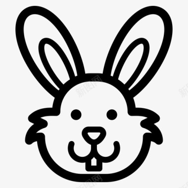 兔子可爱复活节图标图标