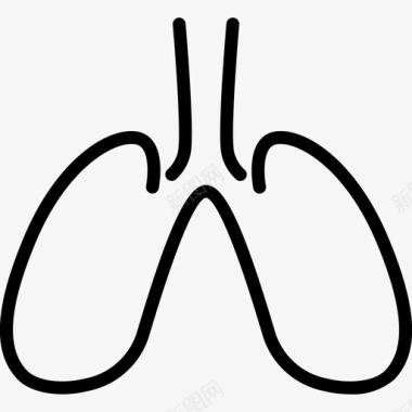 肺健康人图标图标