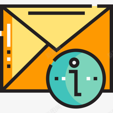 电子邮件数字服务9线性颜色图标图标