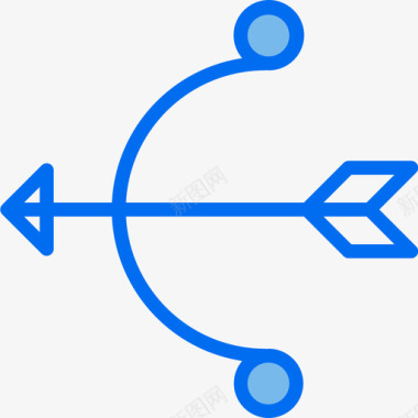 射箭运动81蓝色图标图标