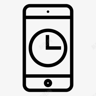 手机时间时钟手机图标图标