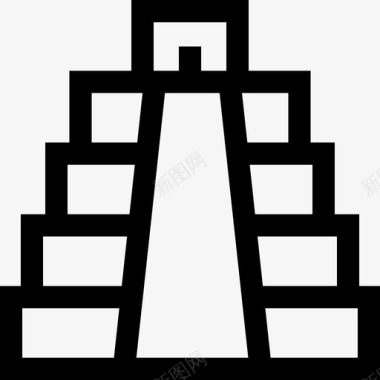 金字塔墨西哥金字塔31直线型图标图标