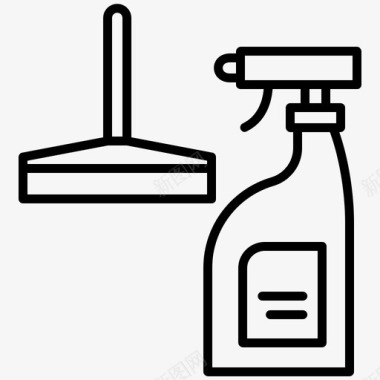 窗户清洁剂清洁卫生图标图标