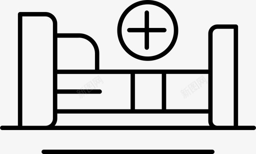 医疗保健和医疗医疗床位医院图标图标