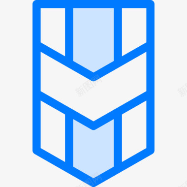 徽章陆军7号蓝色图标图标