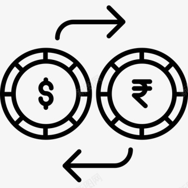 金融标题汇兑金融116线性图标图标