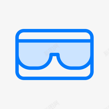 眼镜滑雪2蓝色图标图标