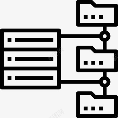 数据库web开发49线性图标图标