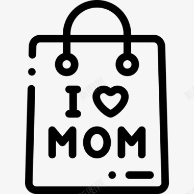 母亲节购物袋母亲节19直系图标图标
