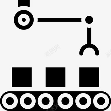 工业设计海报输送机工业11填充图标图标