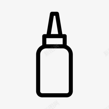 硅胶奶瓶头发图标图标