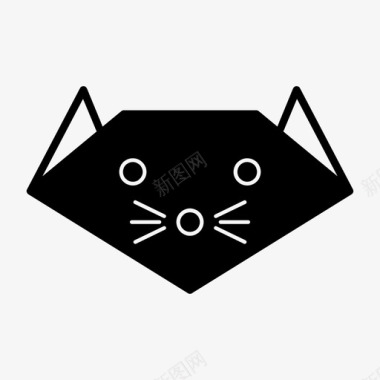 折纸猫动物小猫图标图标