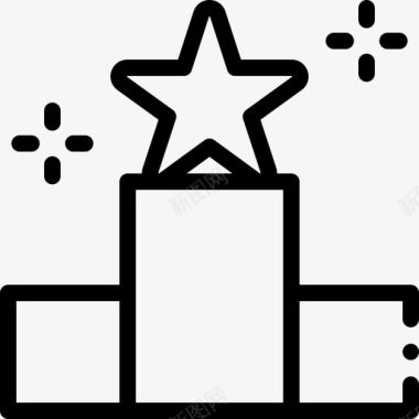 讲台评分和验证8线性图标图标