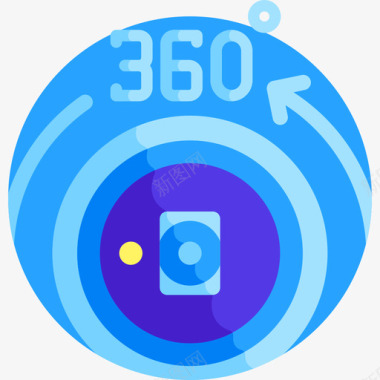 360全景360度虚拟现实63平面图标图标