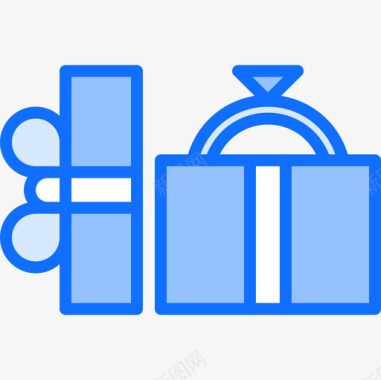 礼品礼品盒珠宝17蓝色图标图标
