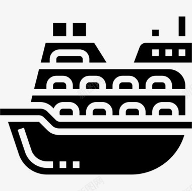 船运输工具雕文图标图标