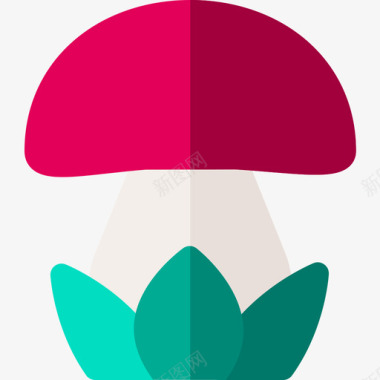 双人冬季蘑菇冬季65扁平图标图标