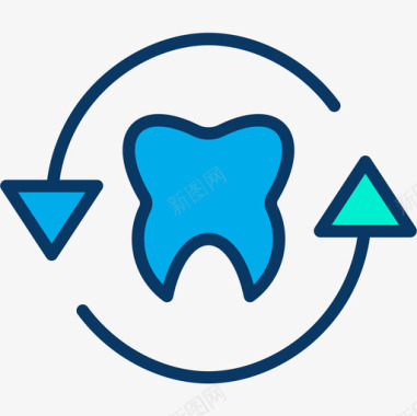 绿色牙齿图标牙齿卫生18线颜色图标图标