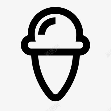 冷饮雪糕筒冰淇淋筒冷饮图标图标