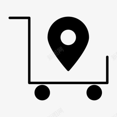 定位车购物篮商务图标图标