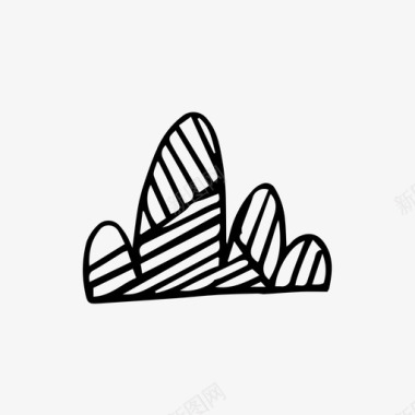 层云云积云雨云图标图标