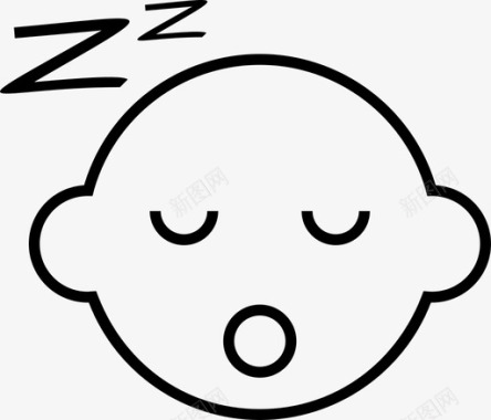 宝宝睡觉睡觉瞌睡图标图标