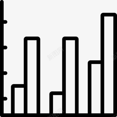 条形图流程图增长图标图标