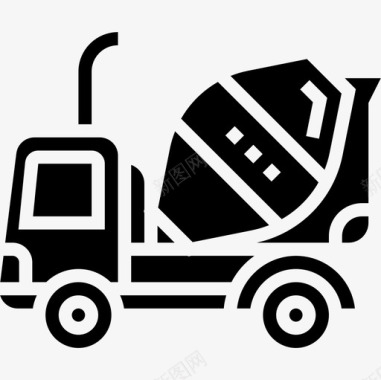 货物运输车辆字形图标图标