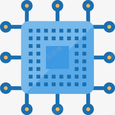 处理器硬件图标处理器计算机网络3扁平图标图标