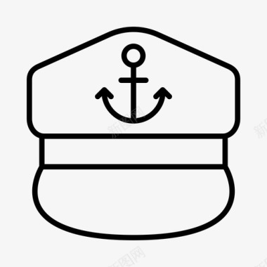 连帽貂皮大衣船长海军海事图标图标