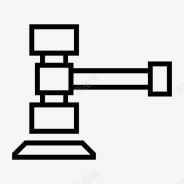 拍卖素材法律拍卖犯罪图标图标