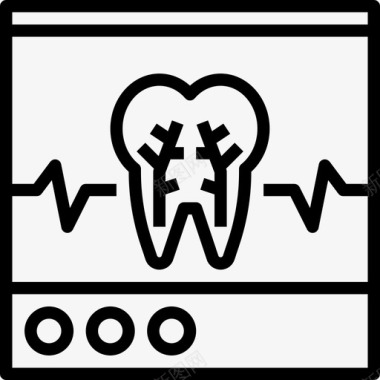 20牙科牙科护理20线性图标图标