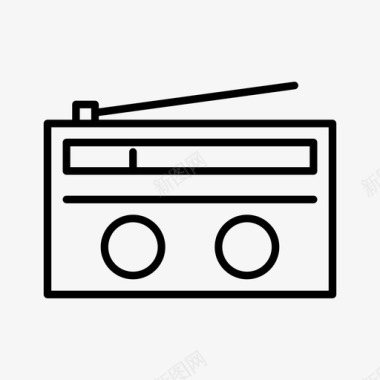音乐收音机复古音乐图标图标