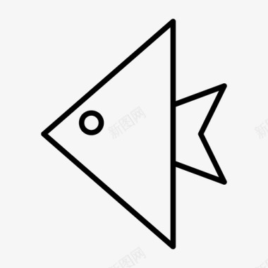 折纸鱼动物海洋生物图标图标