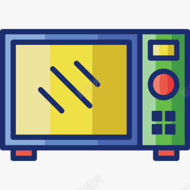 家用小功率烹饪家用电器1线性颜色图标图标