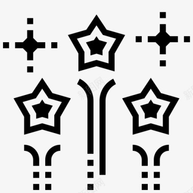 星星装饰烟火图标图标