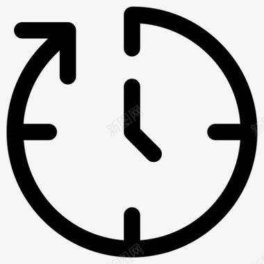 时钟顺时针时间图标图标