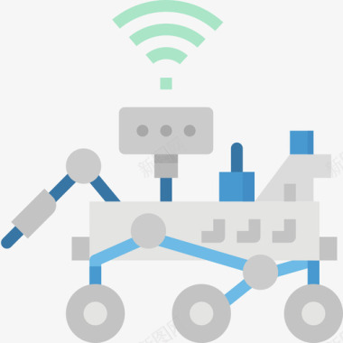 火星探测器126号太空船扁平图标图标