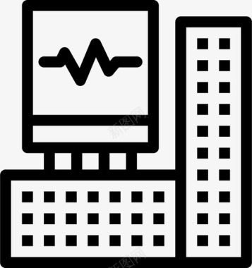 公寓大楼医院图标图标