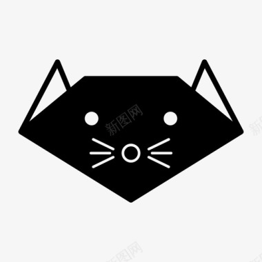 折纸猫动物折纸图标图标