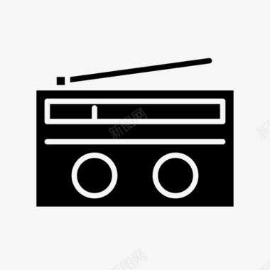 音乐收音机复古图标图标