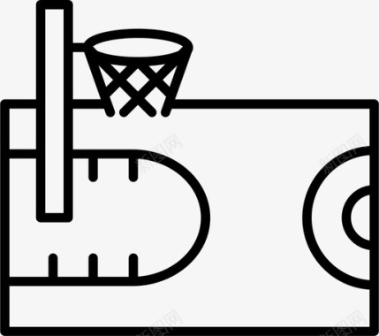 篮球篮球场篮球圈图标图标