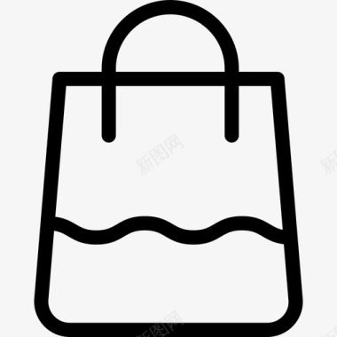 购物袋物流配送5直线图标图标
