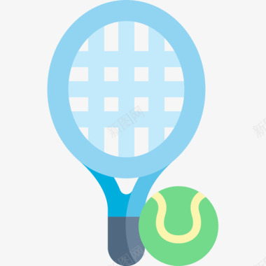 网球业余爱好和自由时间4平图标图标