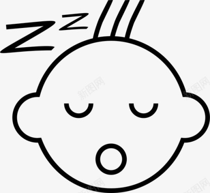 宝宝睡觉睡觉瞌睡图标图标