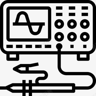 线性花纹示波器科学105线性图标图标