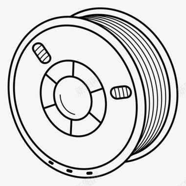 3D山3d打印机灯丝材料线轴图标图标