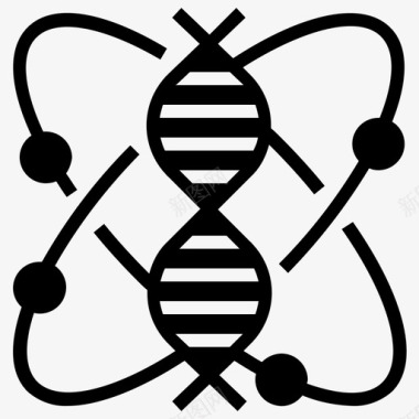 基因检查下一代基因组学染色体dna图标图标